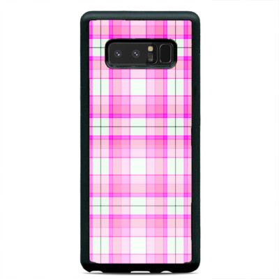 Pink White Plaid Tartan Case Cover Samsung Galaxy S23 S22 Plus Ultra S21+ S20