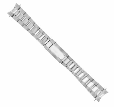 OYSTER WATCH BAND BRACELET FOR ROLEX DAYTONA FLIP LOCK SHINY CENTER S/STEEL
