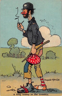POSTKARTE DONALD MCGILL EIN LANGER LANDSTREICHER AUF DEM LAND