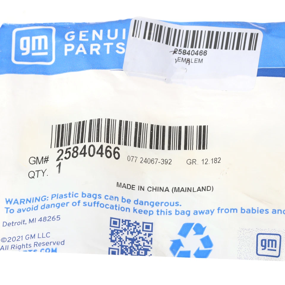 OEM новый подлинный 2011-2015 Cadillac CTS задняя крышка герб эмблема значок 25840466 - Изображение 3 из 3