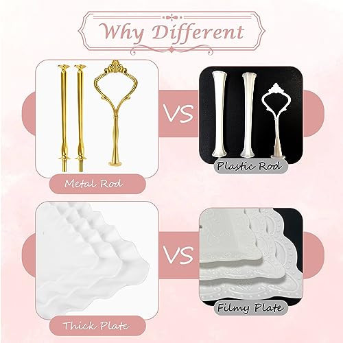 5 Stück Dessert Tisch Display Set - 2 x Cupcake Ständer Halter/Cup Cake Tier - Bild 2 von 7