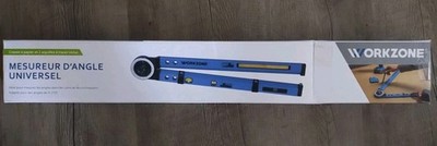 Workzone  Universal Winkelmesser 50 cm 0 - 270° Wasserwaage 2 x Anreißnadel