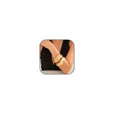 2PCS Gold Bangles for Women Bangle Bracelets Chunky Bangles Bracelets Non Tarnis