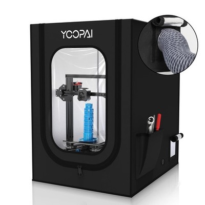 YOOPAI 3D Printer Enclosure, Dustproof Tent Constant Medium, Black 