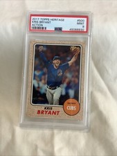 2017 Topps Heritage #500 Kris Bryant - Action Variation PSA 9