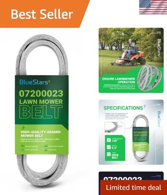 Easy Install 145'' Replacement Lawn Mower Belt for Zero-Turn Mowers - Aramid Cord