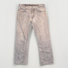 Marc Anthony Mens Grey Straight Leg Jeans Light Wash Denim 33x30 Cotton