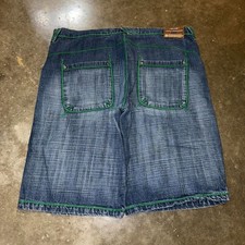 Evolution Jean Shorts Mens 44 Baggy Wide Leg Y2K Skater Hip Hop Southpole Style