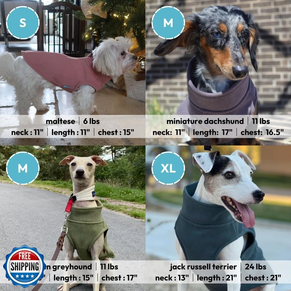 Gooby Zip Up Microfiber Fleece Dog Sweater - Green, Small - Warm Double Layer - Image 4 of 4