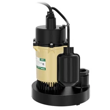 K2 Pumps Sump Pump 1/3 Hp Cast Aluminum With Direct In Tethered Switch