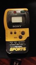 Vintage Sony Walkman Sports FM/AM Radio Yellow Model with Clock  Presets Works 