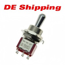 15/32" Threaded DPDT 3 Way ON/ON/ON Toggle Switch Fat Bat Toggle for Guitar/AMP