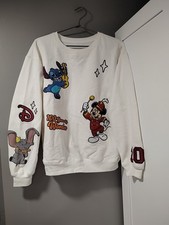 Disney 100 Years Of Wonder Womens Med Sweatshirt Mickey Stitch Dumbo Embroidered