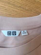 Uniqlo U Airism Crew Neck Short Sleeve T-Shirt Pink Unisex Breathable XL New