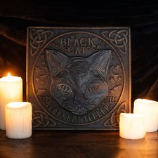 Black Cat Stepping Stone for the garden 