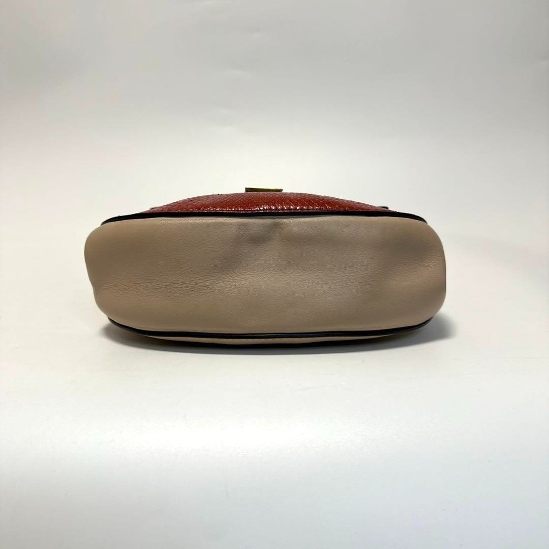 Chloe Drew Chain Shoulder Bag Python Pattern Leat… - image 6