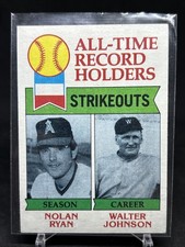 1979 Topps - All-Time Record Holders Nolan Ryan, Walter Johnson #417 Strikeouts