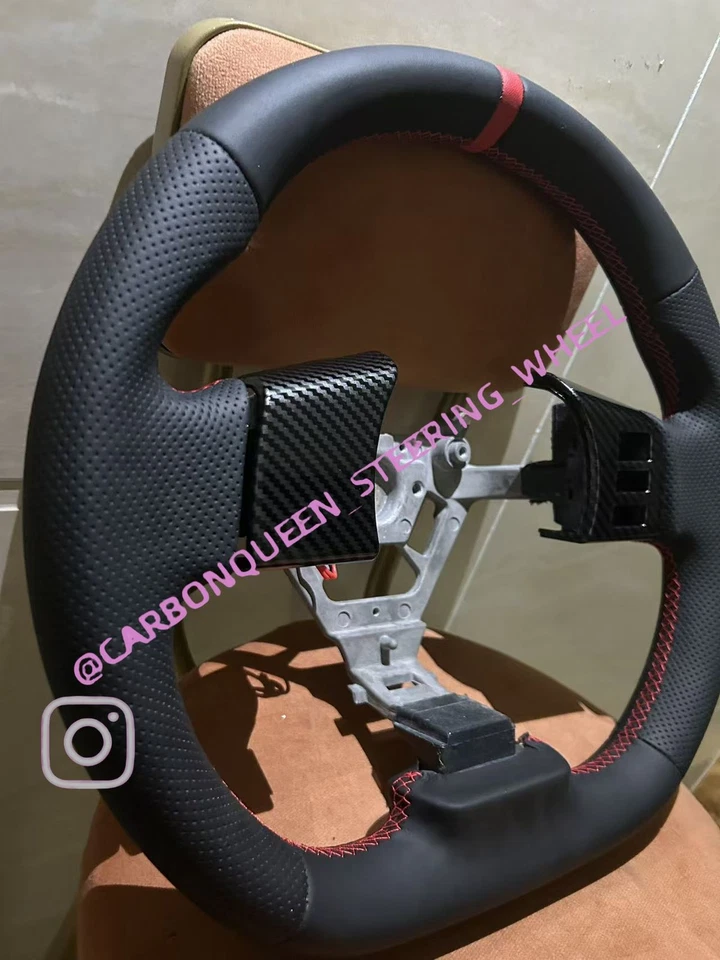 FULL LEATHER  Steering Wheel FOR NISSAN 350Z W/ BUTTONS COVER +HEATED Foto 2 de 3