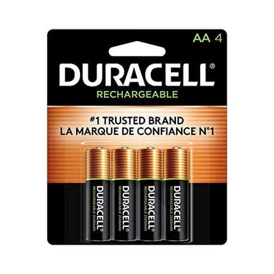 Duracell DX1500 AA 2000 mAh NiMH Rechargeable Batteries - 4 Count