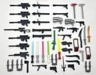 Guns Accessories for Lego Minifigures Lot of 51 New Star Wars Rifle Axe Blaster