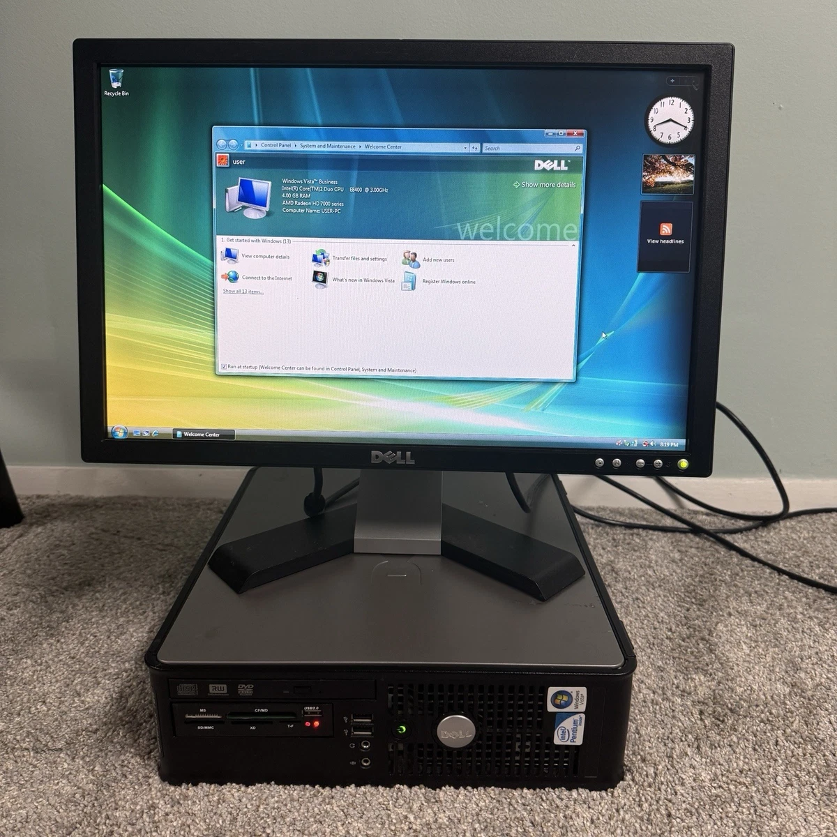 Dell Windows Vista 4 GB RAM PC Desktops & All-In-One Computers for