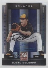 2008 Donruss Elite Extra Edition 35/50 Dusty Coleman #32 Auto l5w