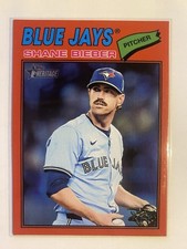 Shane Bieber 2026 Topps Heritage Red Border #210 Toronto Blue Jays