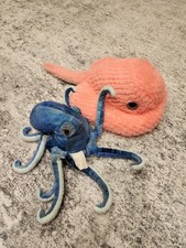 Sea Creature Lot of 2 Octopus and Stingray Cute Sea Life Plush Stuffed Animal
