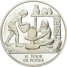 France, Medal, Le tour de potier, Sciences & Technologies, FDC, Argent