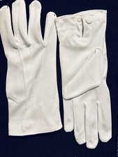 White Cotton Dress Parade Color Guard Band Mason Gloves Military Formal