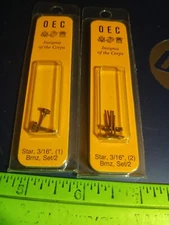 (2) Packs Military Single & Double Bronze 3/16" Stars Device OEC- (22-352)