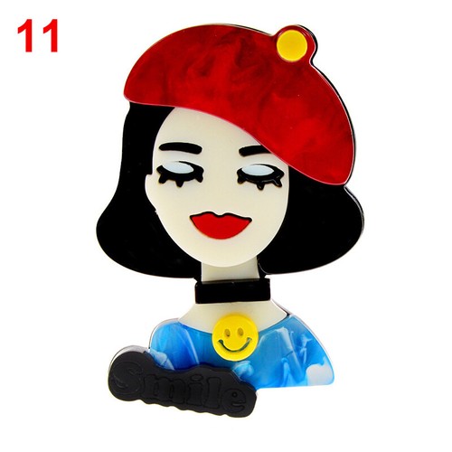 Acrylic Modern Lady Girl Fashion Brooches Women Men Pins Gifts Jewelry Brooch - Picture 33 of 47