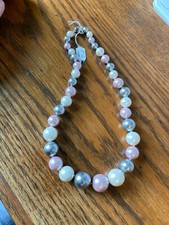 NEW BEAUTIFUL CREATED MULTI COLORED PEARL NECKLACE WITH FREE SHIPPING