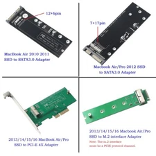 sata adapter pcie m.2 U.2 card for 2010-2017 macbook air pro teardown SSD to PC