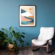 22x28 Matted to 18x24 Walnut Rounded Corner P...