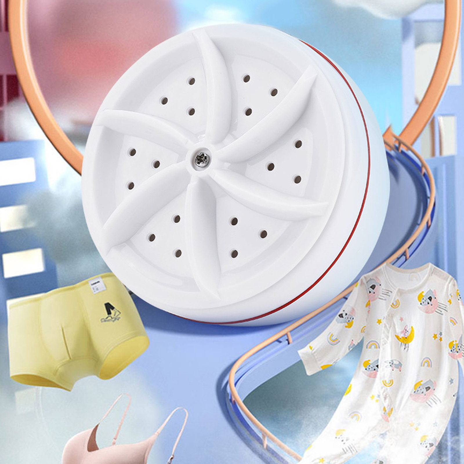 Travel Washing Machine Firmly Sucked Laundry Turbo Sink Washing Machine