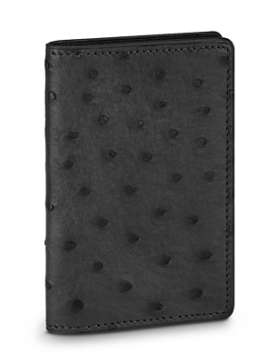 Louis Vuitton Ostrich Shadow Black Goatskin Leather Pocket