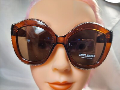 NWT Steve Madden Tortoise Gemstone Trim Cat Eye Sunglasses  display picture 1