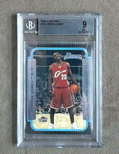 2003-04 Bowman LeBron James Rookie Card #123 ~ BGS Graded 9 Mint