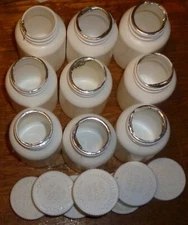 44   EMPTY WHITE PILL BOTTLES, TABLET CAPSULE CONTAINER CLEAN