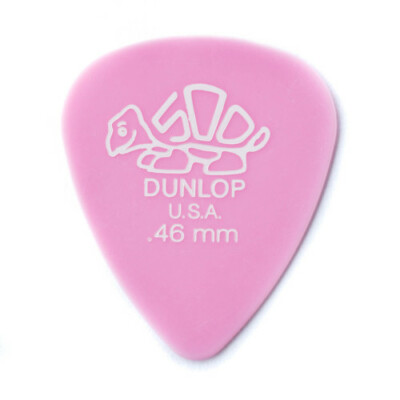 Dunlop Delrin 500 Plektren - 0,46 mm - hellpink (1, 3, 6, 12 oder 72 Stück)