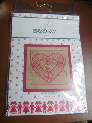 Kreuzstich Set ''ABC der Wälder'' der Marke Brodart 30x30 cm DMC Garn Neu