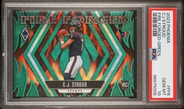 CJ Stroud Panini Phoenix Fire Forged #FF6 Green