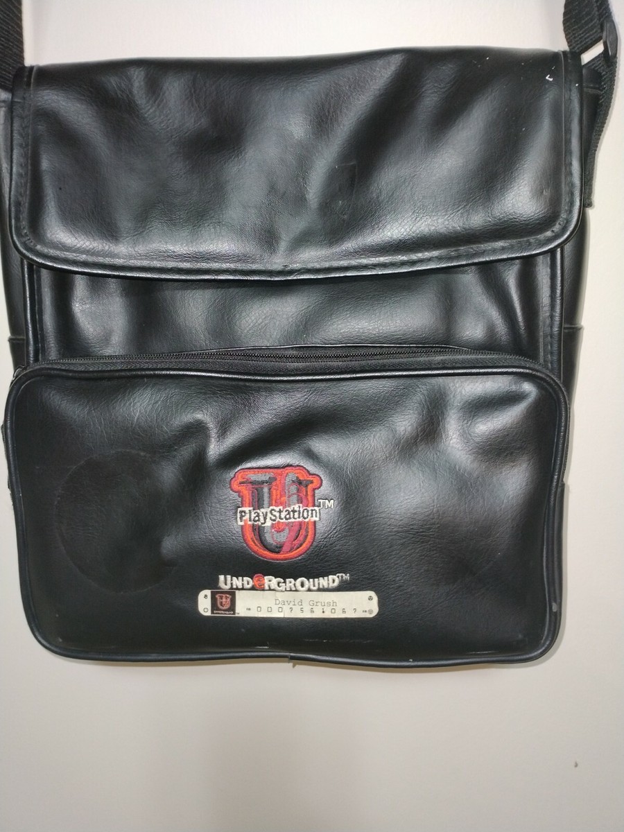 Vintage PlayStation UnderGround Leather Carrying Bag Satchel Vintage PlayStation UnderGround Leather Carrying Bag Satchel