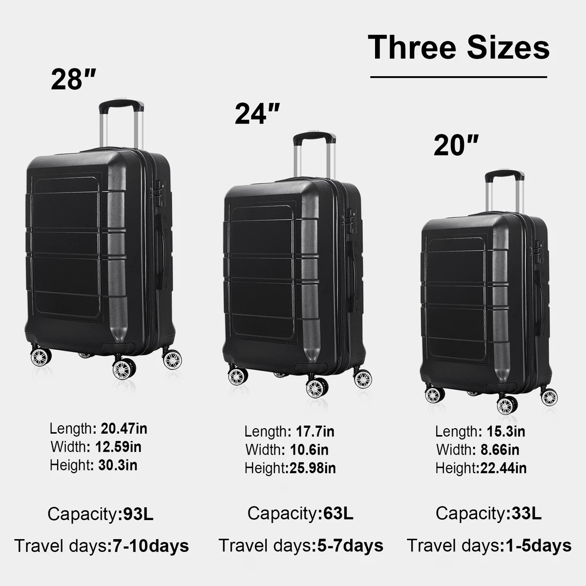 Set of Three Louis Vuitton Hard Sided Suitcases For Sale at