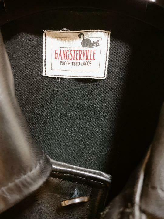 GANGSTERVILLE Horsehide Leather Car Coat Jacket Men's L Cotton From Japan  USED