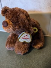 Aurora Bear Plush Brown Floppy Apx 6"
