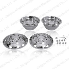 19.5 Inch 8 Lugs Stainless Steel Wheel Simulators For 2003-2004 Ford F450 F550