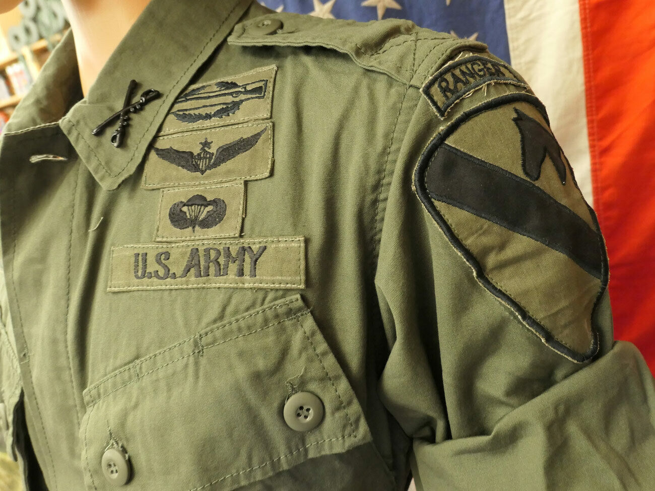 US Army Vietnam Jungle M64 Uniform komplett Lt Colonel Bill Kilgore Kostüm Hut