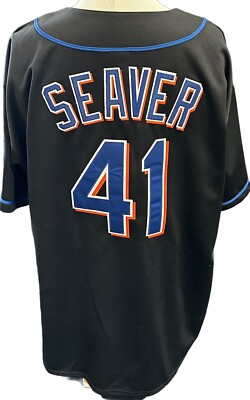 Tom Seaver New York Mets Alternate Black Majestic MLB Jersey